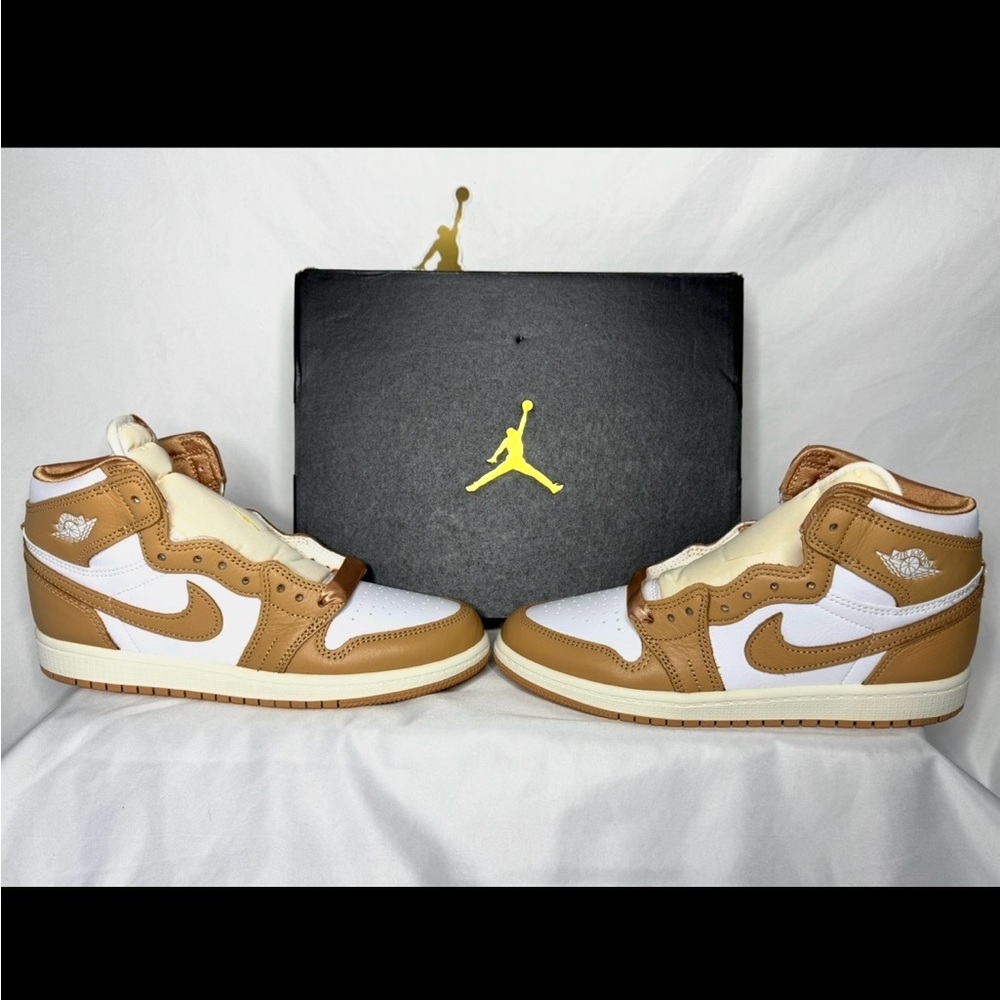 Jordan Kids Sneakers in White and Tan size 3Y